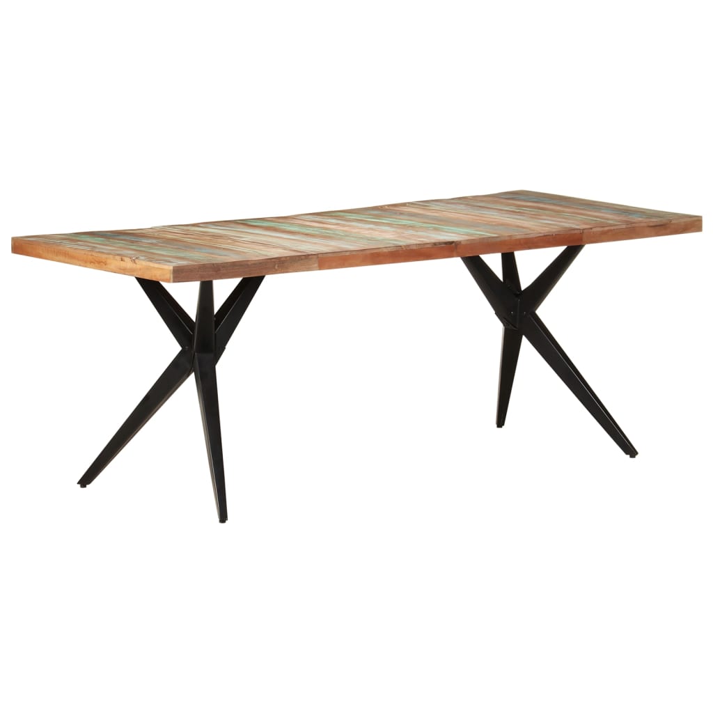 Dining Table 200x90x76 cm Solid Reclaimed Wood- Kitchen & Dining Room Tables - HomeShopIreland - Home Shop Ireland - Kitchen & Dining Room Tables - Dining Table 200x90x76 cm Solid Reclaimed Wood