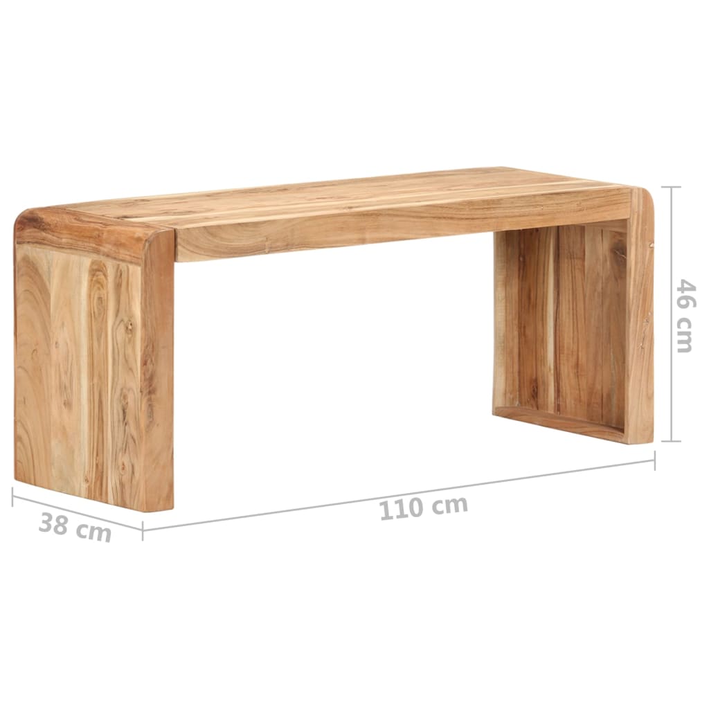 Bench 110x38x46 cm Solid Acacia Wood- Kitchen & Dining Benches - HomeShopIreland - Home Shop Ireland - Kitchen & Dining Benches - Bench 110x38x46 cm Solid Acacia Wood