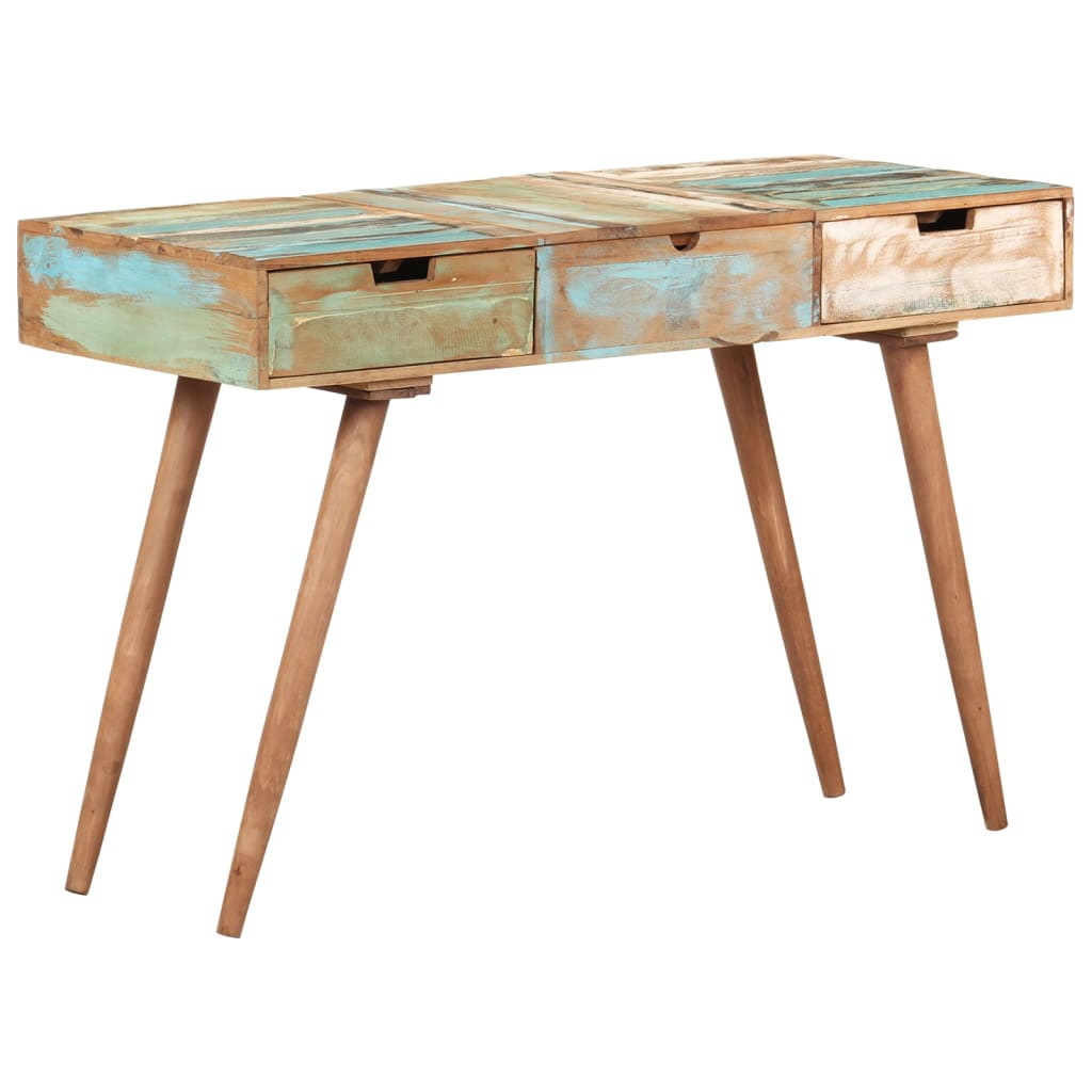 Dressing Table with Mirror 112x45x76 cm Solid Reclaimed Wood- Bedroom Dressing Tables - HomeShopIreland - Home Shop Ireland - Bedroom Dressing Tables - Dressing Table with Mirror 112x45x76 cm Solid Reclaimed Wood