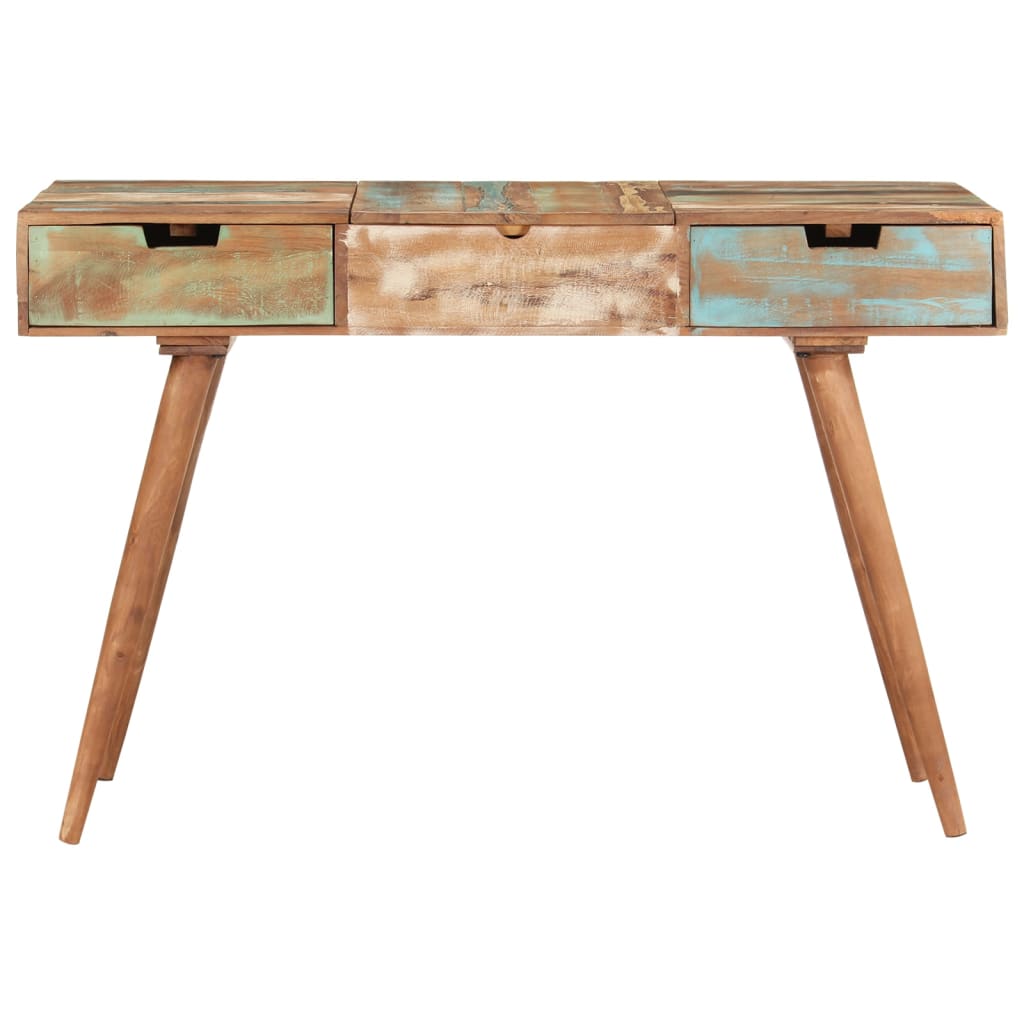 Dressing Table with Mirror 112x45x76 cm Solid Reclaimed Wood- Bedroom Dressing Tables - HomeShopIreland - Home Shop Ireland - Bedroom Dressing Tables - Dressing Table with Mirror 112x45x76 cm Solid Reclaimed Wood