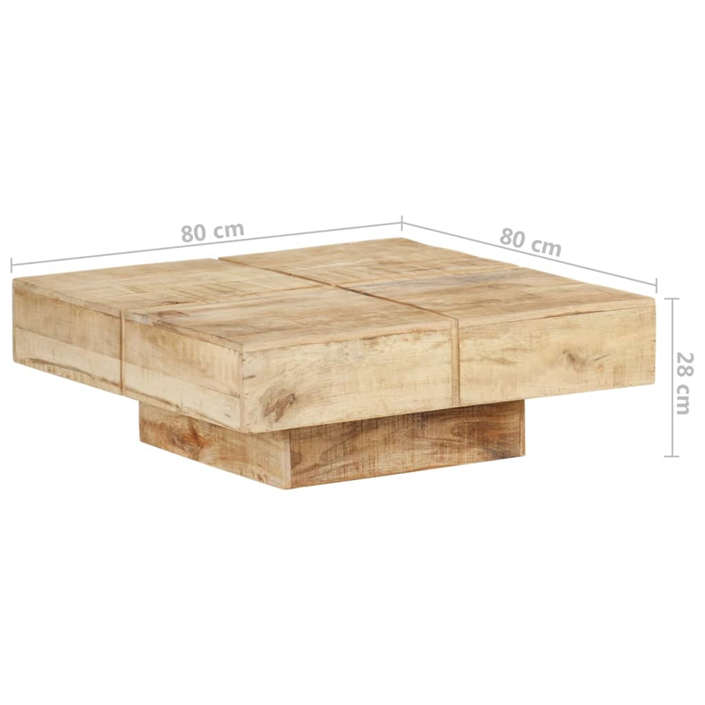 Coffee Table 80x80x28 cm Solid Mango Wood- Coffee Tables - HomeShopIreland - Home Shop Ireland - Coffee Tables - Coffee Table 80x80x28 cm Solid Mango Wood