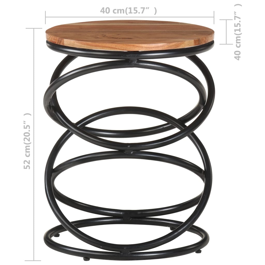 End Table 40x40x52 cm Solid Acacia Wood- End Tables - HomeShopIreland - Home Shop Ireland - End Tables - End Table 40x40x52 cm Solid Acacia Wood