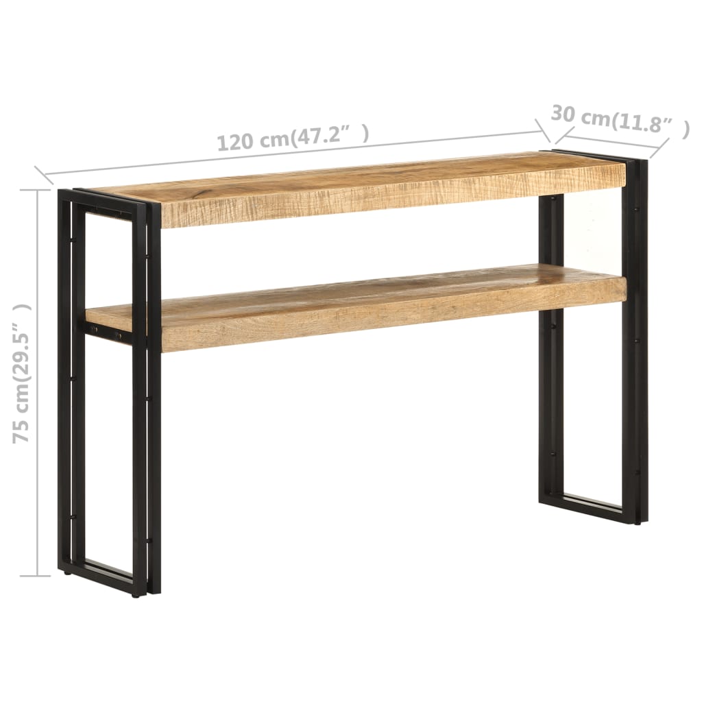 Console Table 120x30x75 cm Rough Mango Wood- End Tables - HomeShopIreland - Home Shop Ireland - End Tables - Console Table 120x30x75 cm Rough Mango Wood