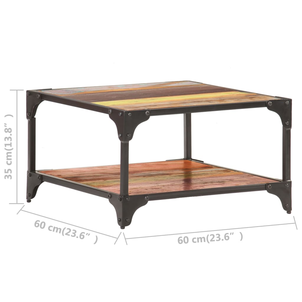 Coffee Table 60x60x35 cm Solid Reclaimed Wood- Coffee Tables - HomeShopIreland - Home Shop Ireland - Coffee Tables - Coffee Table 60x60x35 cm Solid Reclaimed Wood