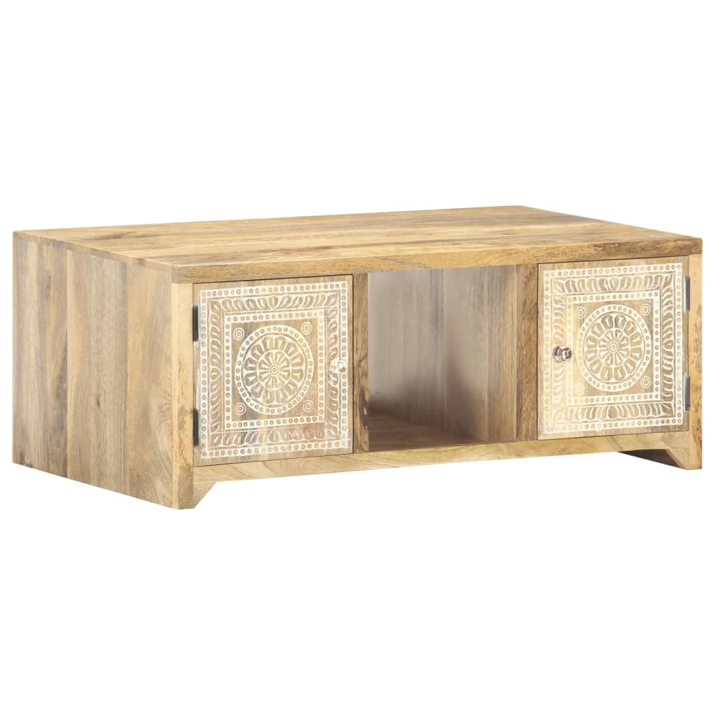 Coffee Table 90x50x35 cm Solid Mango Wood- Coffee Tables - HomeShopIreland - Home Shop Ireland - Coffee Tables - Coffee Table 90x50x35 cm Solid Mango Wood