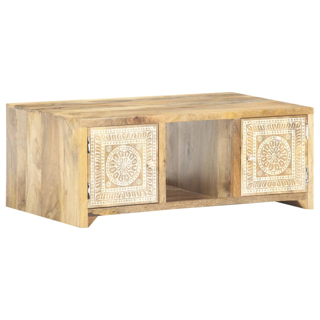 Coffee Table 90x50x35 cm Solid Mango Wood- Coffee Tables - HomeShopIreland - Home Shop Ireland - Coffee Tables - Coffee Table 90x50x35 cm Solid Mango Wood