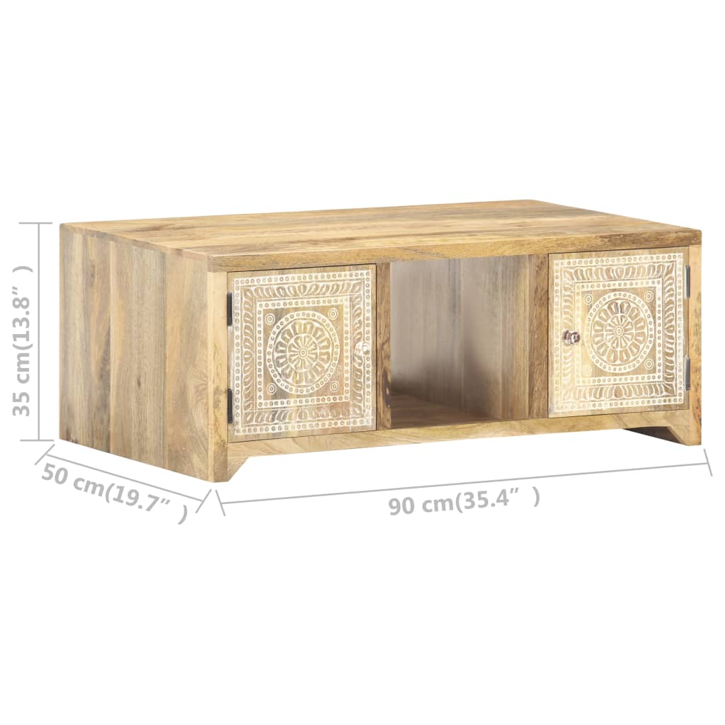Coffee Table 90x50x35 cm Solid Mango Wood- Coffee Tables - HomeShopIreland - Home Shop Ireland - Coffee Tables - Coffee Table 90x50x35 cm Solid Mango Wood