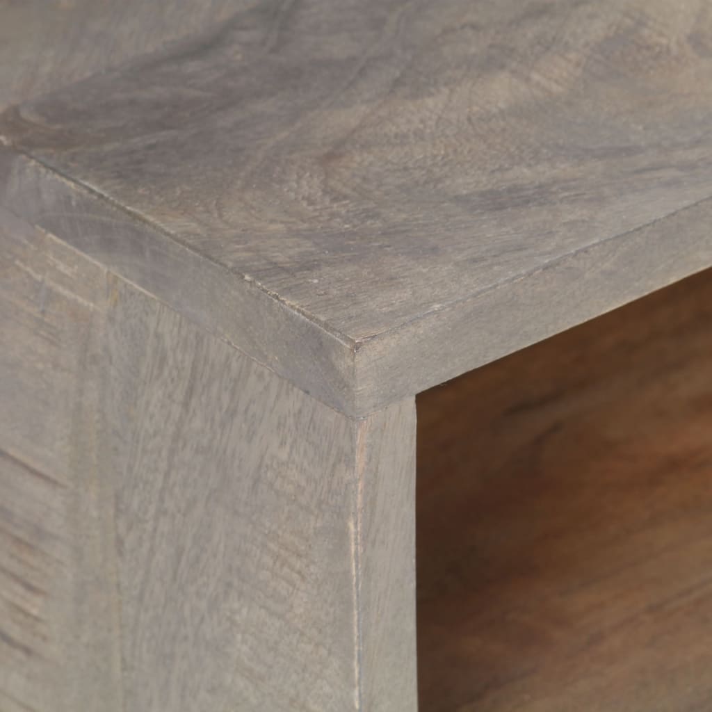 TV Cabinet Grey 130x35x51 cm Solid Rough Mango Wood- Entertainment Centres & TV Stands - HomeShopIreland - Home Shop Ireland - Entertainment Centres & TV Stands - TV Cabinet Grey 130x35x51 cm Solid Rough Mango Wood