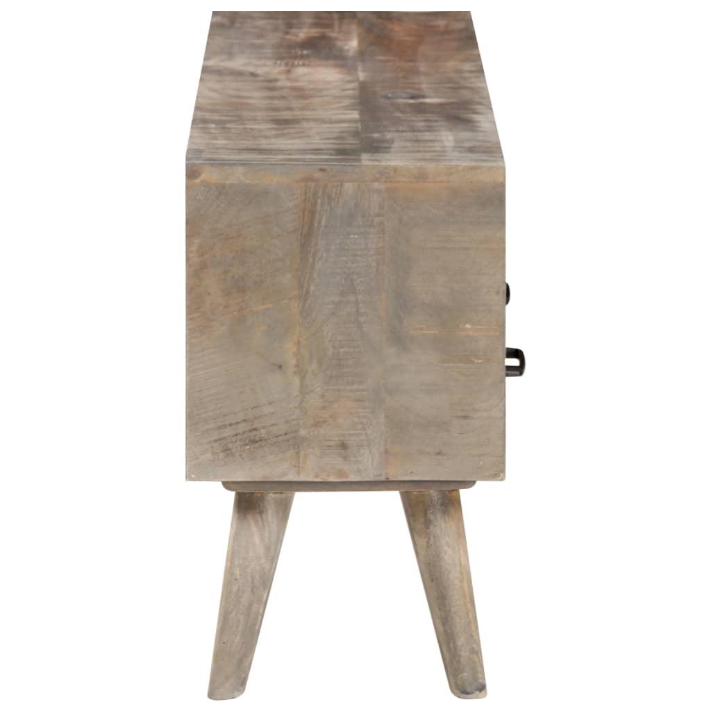 TV Cabinet Grey 130x35x51 cm Solid Rough Mango Wood- Entertainment Centres & TV Stands - HomeShopIreland - Home Shop Ireland - Entertainment Centres & TV Stands - TV Cabinet Grey 130x35x51 cm Solid Rough Mango Wood