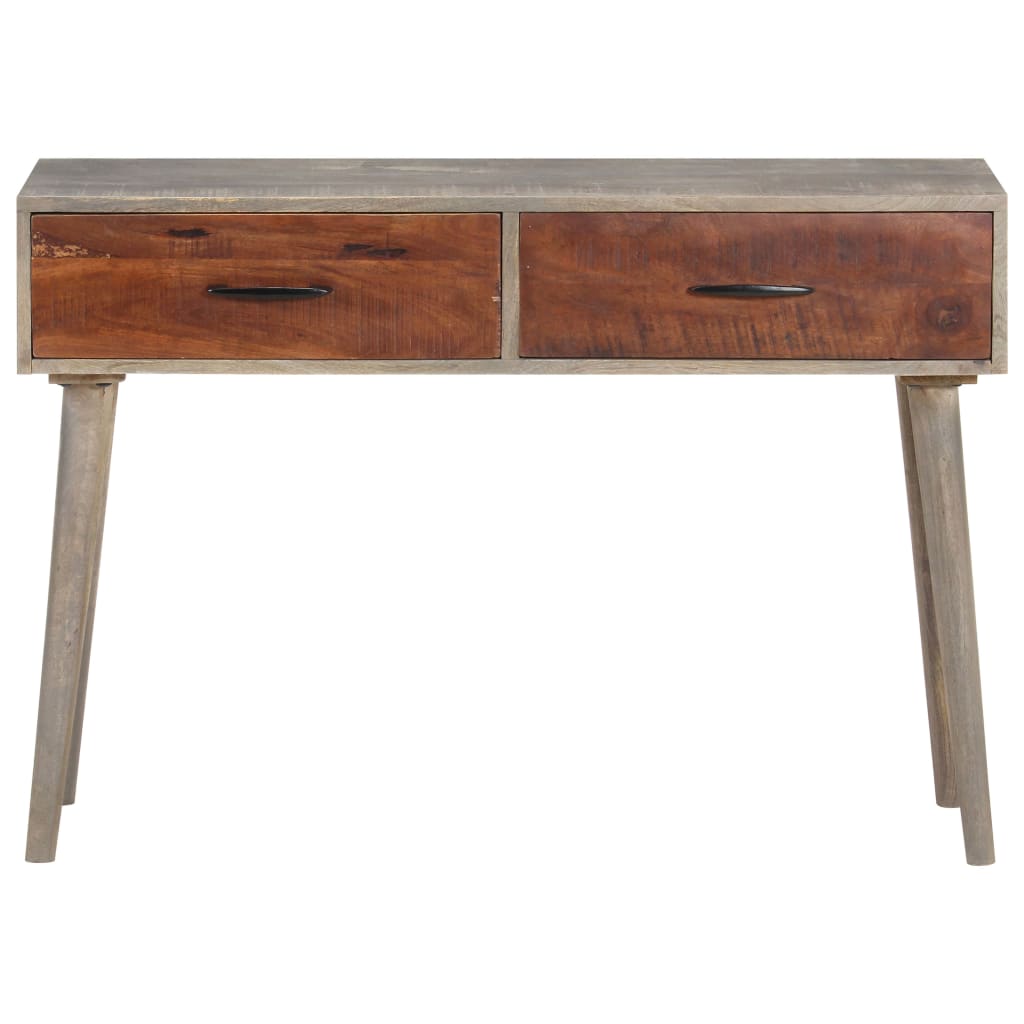 Console Table Grey 110x35x75 cm Solid Rough Mango Wood- End Tables - HomeShopIreland - Home Shop Ireland - End Tables - Console Table Grey 110x35x75 cm Solid Rough Mango Wood
