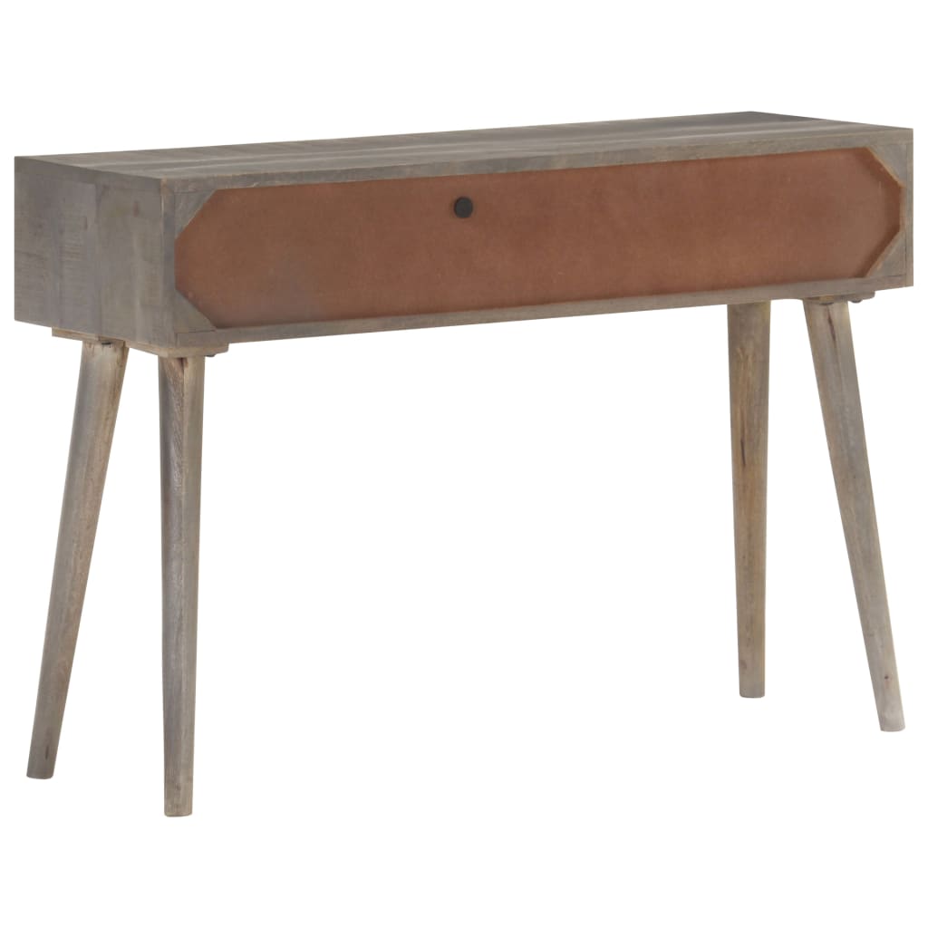 Console Table Grey 110x35x75 cm Solid Rough Mango Wood- End Tables - HomeShopIreland - Home Shop Ireland - End Tables - Console Table Grey 110x35x75 cm Solid Rough Mango Wood