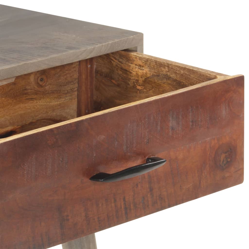 Console Table Grey 110x35x75 cm Solid Rough Mango Wood- End Tables - HomeShopIreland - Home Shop Ireland - End Tables - Console Table Grey 110x35x75 cm Solid Rough Mango Wood