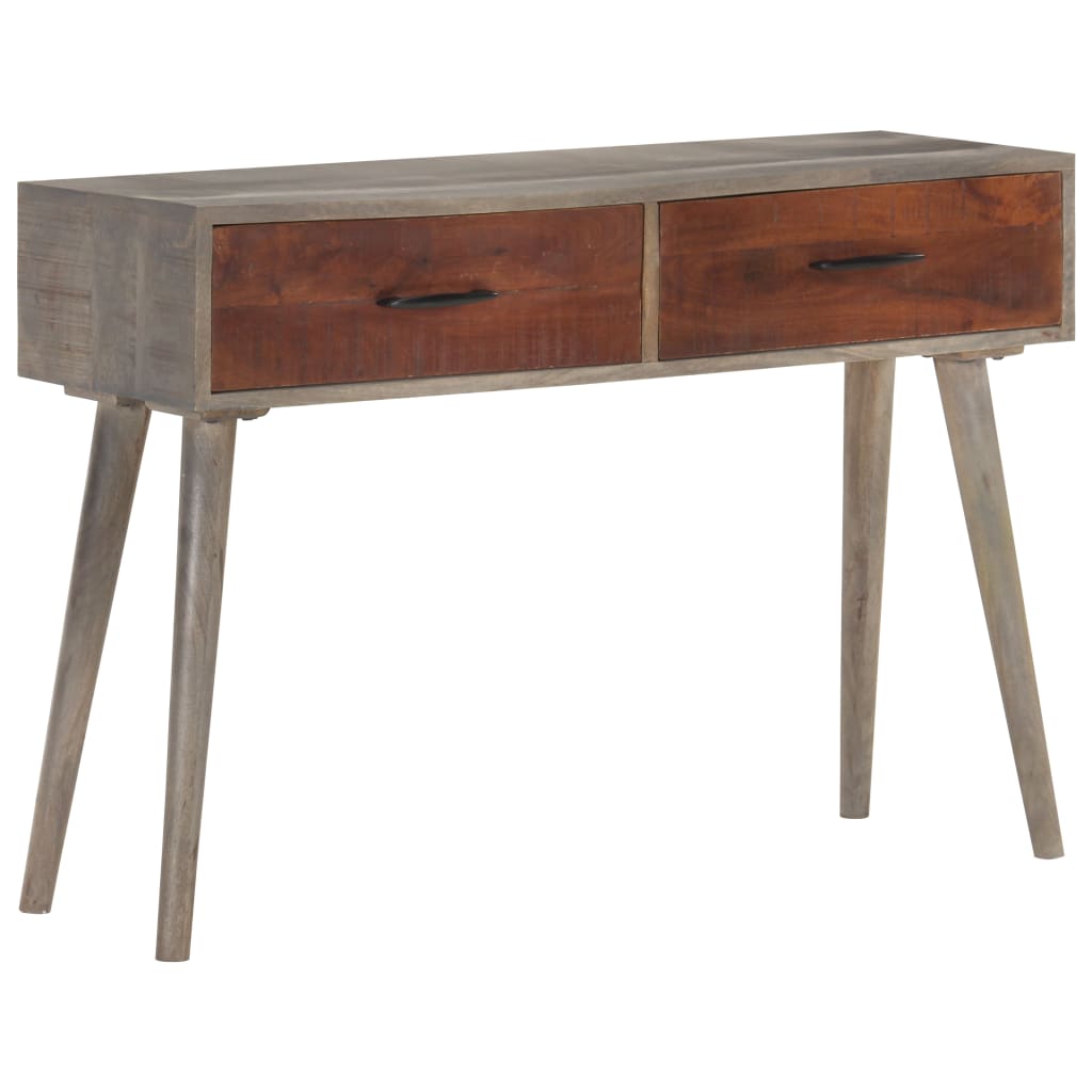 Console Table Grey 110x35x75 cm Solid Rough Mango Wood- End Tables - HomeShopIreland - Home Shop Ireland - End Tables - Console Table Grey 110x35x75 cm Solid Rough Mango Wood