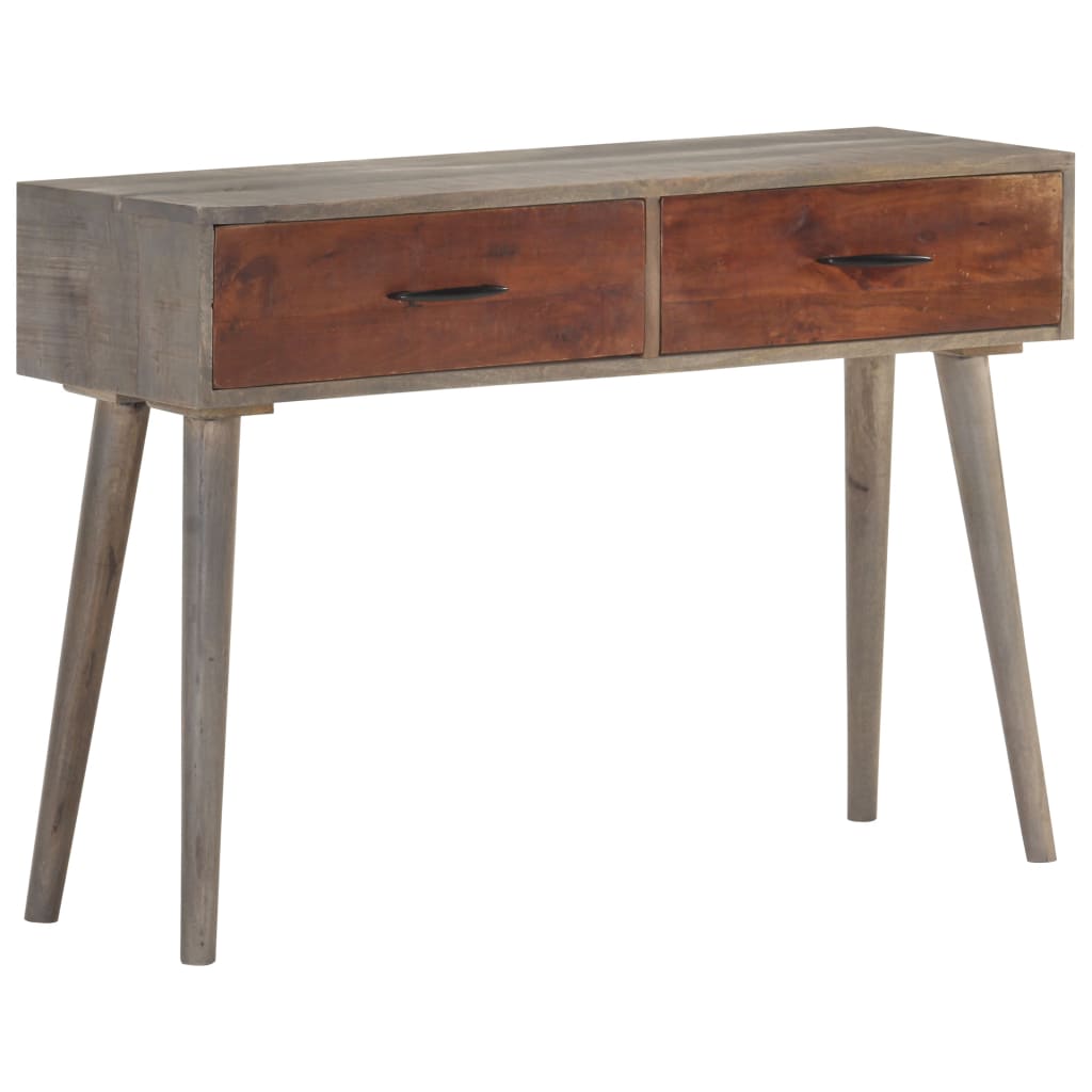 Console Table Grey 110x35x75 cm Solid Rough Mango Wood- End Tables - HomeShopIreland - Home Shop Ireland - End Tables - Console Table Grey 110x35x75 cm Solid Rough Mango Wood