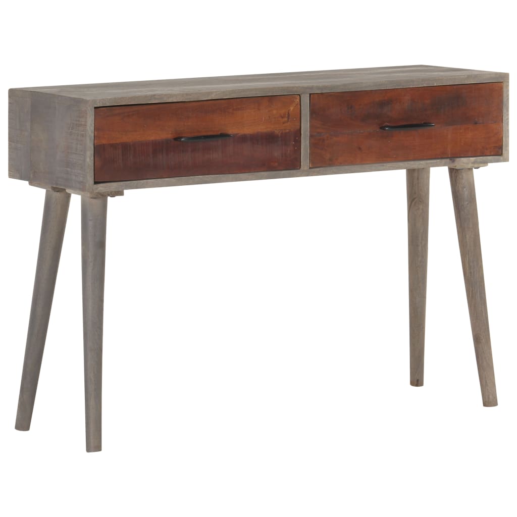 Console Table Grey 110x35x75 cm Solid Rough Mango Wood- End Tables - HomeShopIreland - Home Shop Ireland - End Tables - Console Table Grey 110x35x75 cm Solid Rough Mango Wood