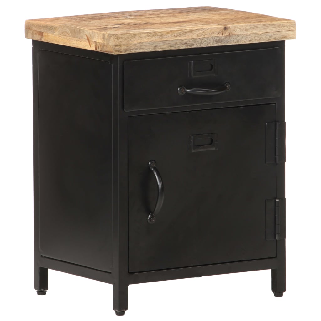 Bedside Cabinet 40x30x52 cm Rough Mango Wood- Bedside Tables - HomeShopIreland - Home Shop Ireland - Bedside Tables - Bedside Cabinet 40x30x52 cm Rough Mango Wood