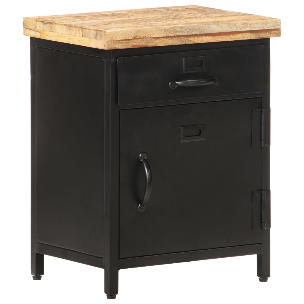 Bedside Cabinet 40x30x52 cm Rough Mango Wood- Bedside Tables - HomeShopIreland - Home Shop Ireland - Bedside Tables - Bedside Cabinet 40x30x52 cm Rough Mango Wood