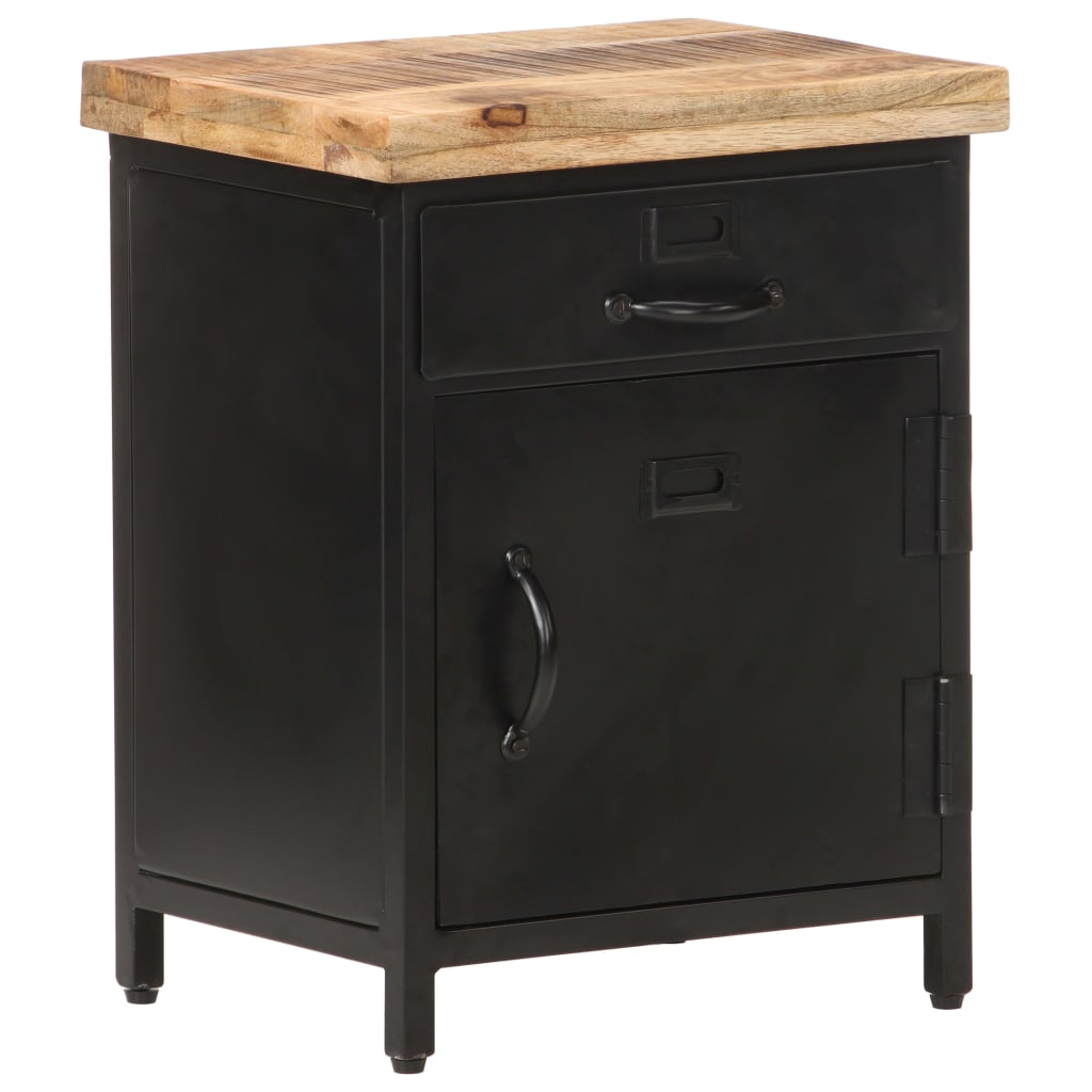 Bedside Cabinet 40x30x52 cm Rough Mango Wood- Bedside Tables - HomeShopIreland - Home Shop Ireland - Bedside Tables - Bedside Cabinet 40x30x52 cm Rough Mango Wood
