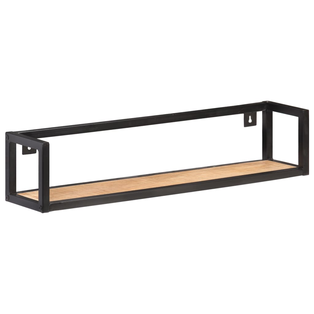 Wall Shelves 2 pcs 80 cm Rough Mango Wood- Wall Shelves & Ledges - HomeShopIreland - Home Shop Ireland - Wall Shelves & Ledges - Wall Shelves 2 pcs 80 cm Rough Mango Wood