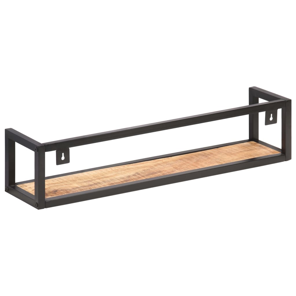 Wall Shelves 2 pcs 80 cm Rough Mango Wood- Wall Shelves & Ledges - HomeShopIreland - Home Shop Ireland - Wall Shelves & Ledges - Wall Shelves 2 pcs 80 cm Rough Mango Wood