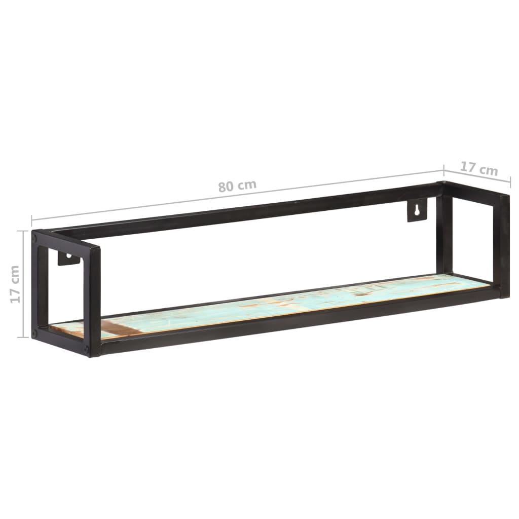 Wall Shelves 2 pcs 80 cm Solid Reclaimed Wood- Wall Shelves & Ledges - HomeShopIreland - Home Shop Ireland - Wall Shelves & Ledges - Wall Shelves 2 pcs 80 cm Solid Reclaimed Wood