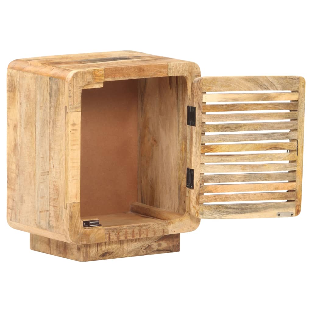 Bedside Cabinet 40x30x50 cm Rough Mango Wood- Bedside Tables - HomeShopIreland - Home Shop Ireland - Bedside Tables - Bedside Cabinet 40x30x50 cm Rough Mango Wood