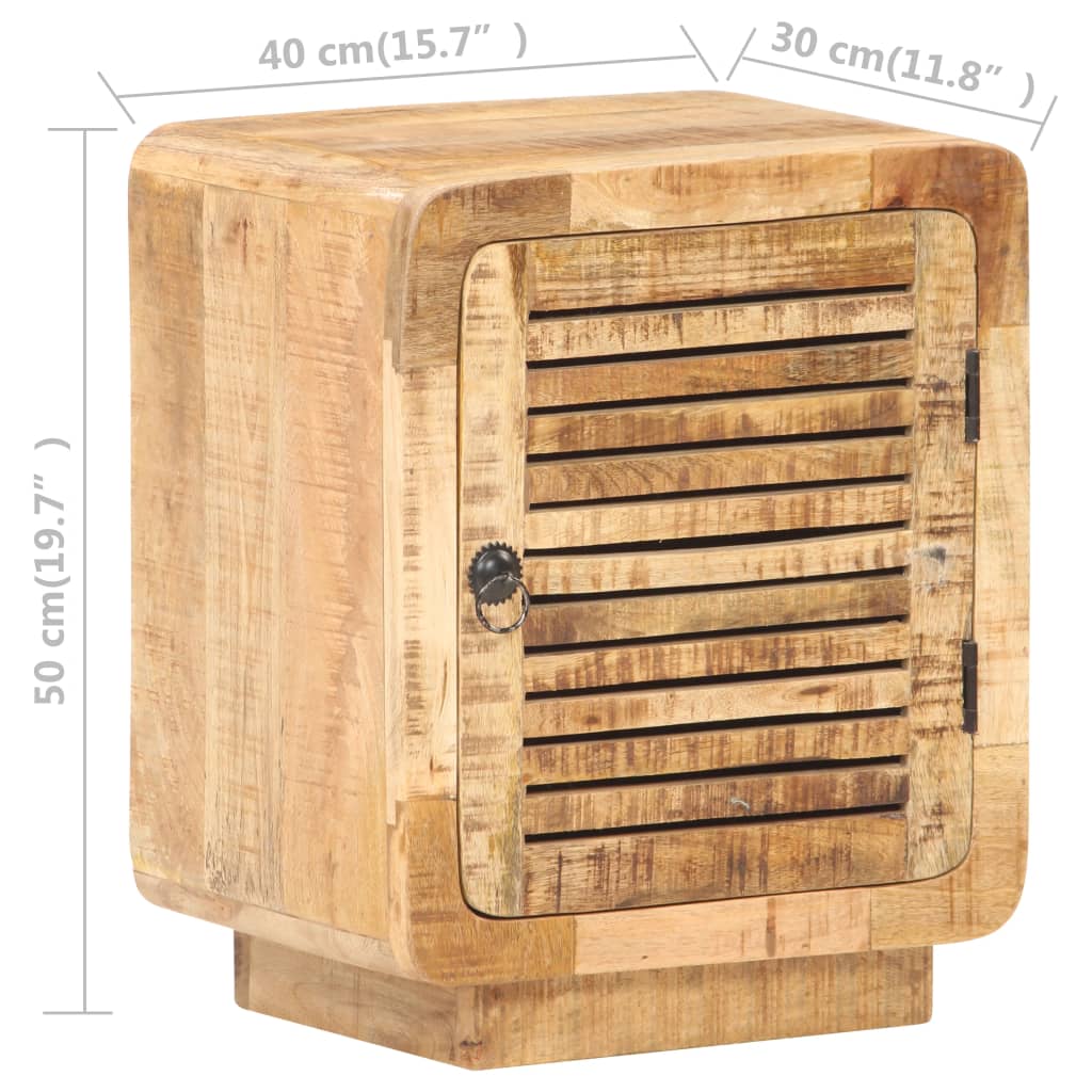 Bedside Cabinet 40x30x50 cm Rough Mango Wood- Bedside Tables - HomeShopIreland - Home Shop Ireland - Bedside Tables - Bedside Cabinet 40x30x50 cm Rough Mango Wood