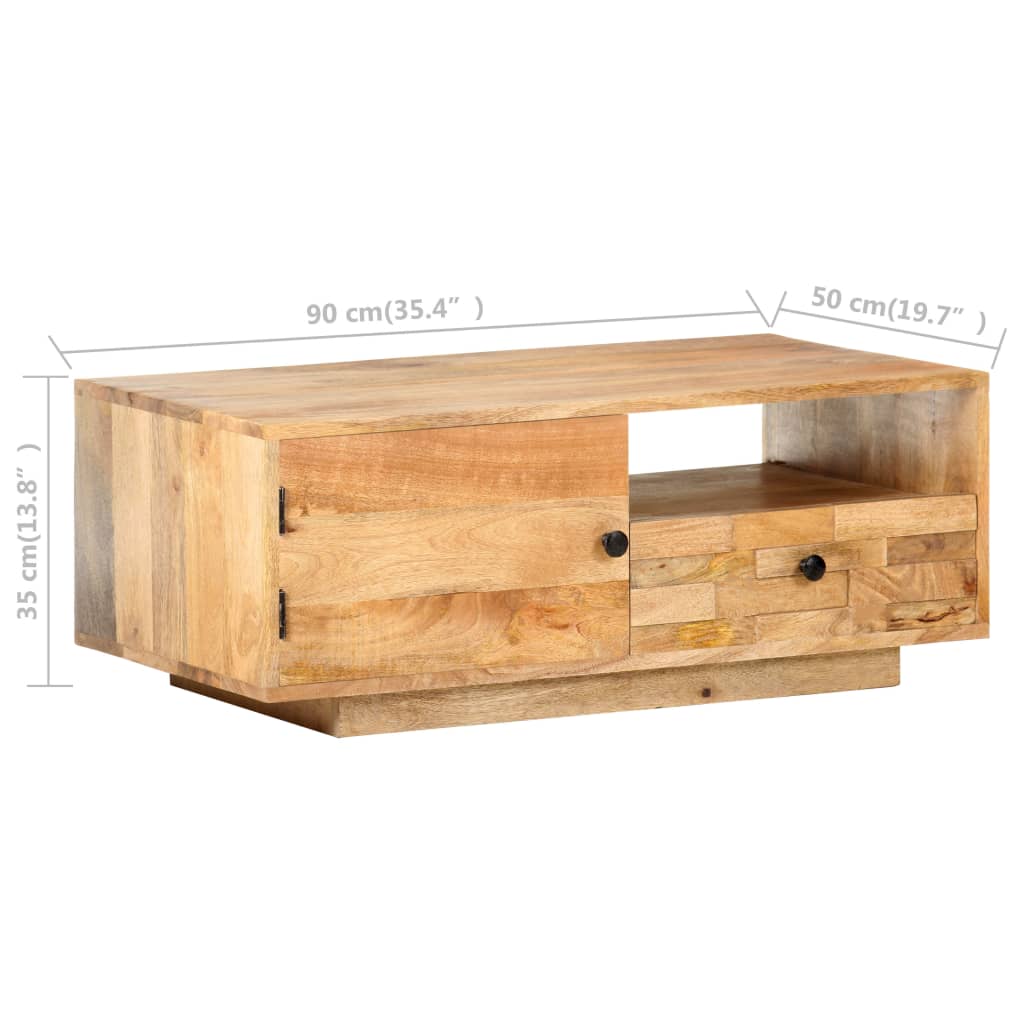 Coffee Table 90x50x35 cm Solid Mango Wood- Coffee Tables - HomeShopIreland - Home Shop Ireland - Coffee Tables - Coffee Table 90x50x35 cm Solid Mango Wood