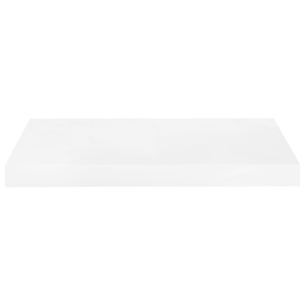 Floating Wall Shelves 2 pcs High Gloss White 50x23x3.8 cm MDF- Wall Shelves & Ledges - HomeShopIreland - Home Shop Ireland - Wall Shelves & Ledges - Floating Wall Shelves 2 pcs High Gloss White 50x23x3.8 cm MDF