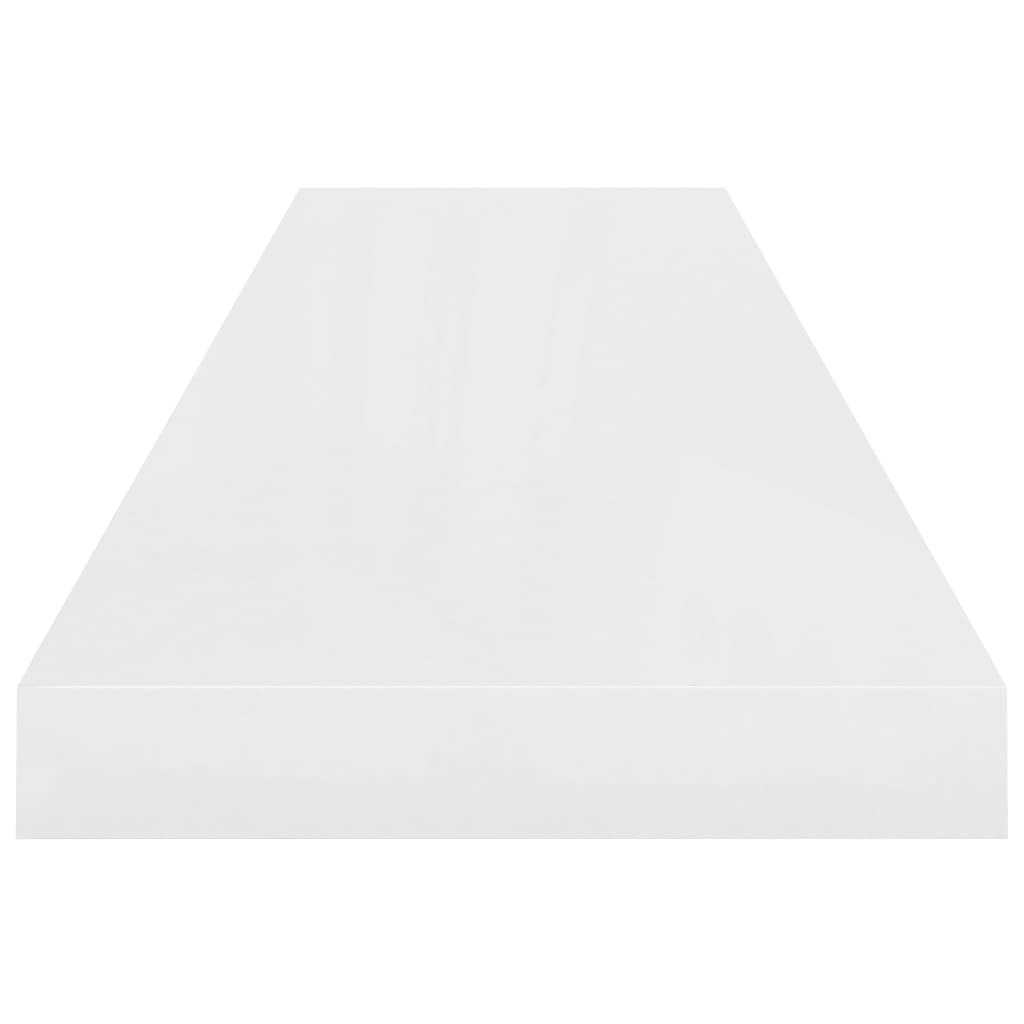 Floating Wall Shelf High Gloss White 90x23.5x3.8 cm MDF- Wall Shelves & Ledges - HomeShopIreland - Home Shop Ireland - Wall Shelves & Ledges - Floating Wall Shelf High Gloss White 90x23.5x3.8 cm MDF