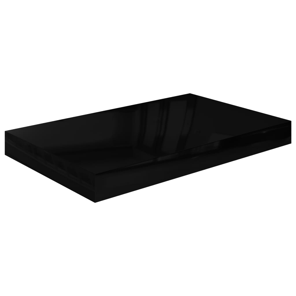 Floating Wall Shelves 4 pcs High Gloss Black 40x23x3.8 cm MDF- Wall Shelves & Ledges - HomeShopIreland - Home Shop Ireland - Wall Shelves & Ledges - Floating Wall Shelves 4 pcs High Gloss Black 40x23x3.8 cm MDF