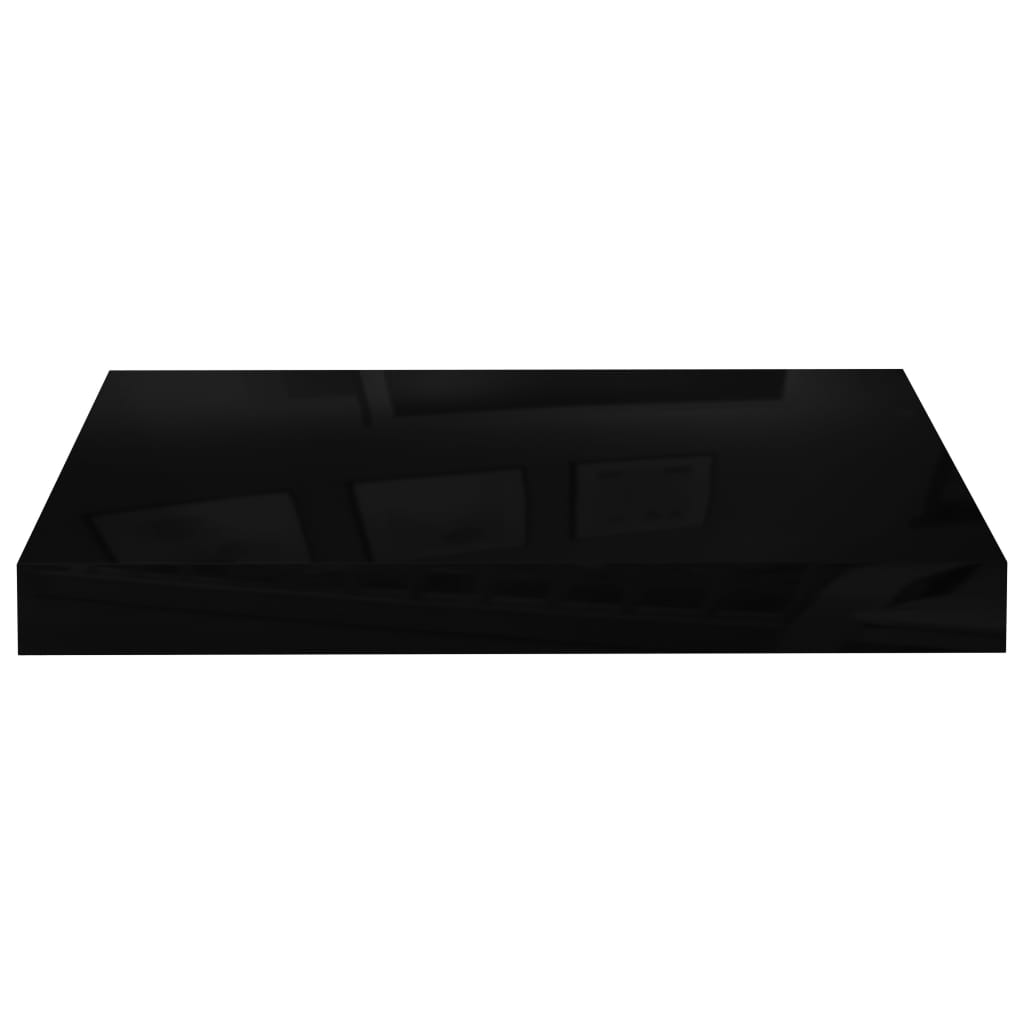 Floating Wall Shelves 4 pcs High Gloss Black 40x23x3.8 cm MDF- Wall Shelves & Ledges - HomeShopIreland - Home Shop Ireland - Wall Shelves & Ledges - Floating Wall Shelves 4 pcs High Gloss Black 40x23x3.8 cm MDF