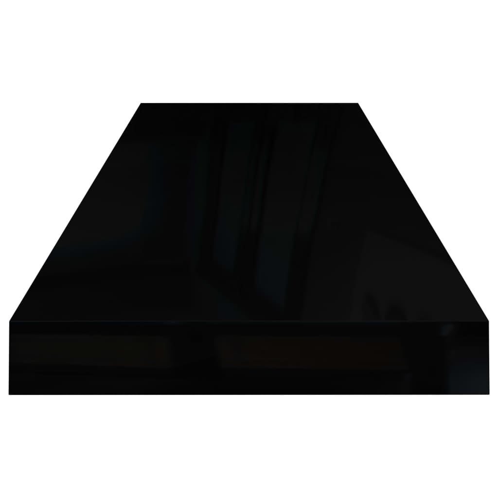 Floating Wall Shelves 2 pcs High Gloss Black 80x23.5x3.8 cm MDF- Wall Shelves & Ledges - HomeShopIreland - Home Shop Ireland - Wall Shelves & Ledges - Floating Wall Shelves 2 pcs High Gloss Black 80x23.5x3.8 cm MDF