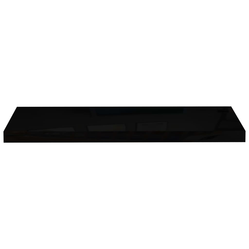 Floating Wall Shelves 4 pcs High Gloss Black 80x23.5x3.8 cm MDF- Wall Shelves & Ledges - HomeShopIreland - Home Shop Ireland - Wall Shelves & Ledges - Floating Wall Shelves 4 pcs High Gloss Black 80x23.5x3.8 cm MDF