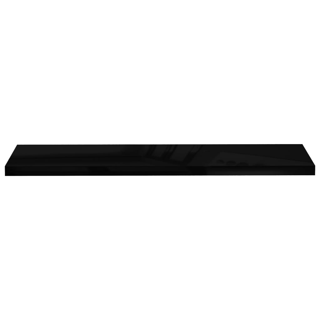 Floating Wall Shelf High Gloss Black 120x23.5x3.8 cm MDF- Wall Shelves & Ledges - HomeShopIreland - Home Shop Ireland - Wall Shelves & Ledges - Floating Wall Shelf High Gloss Black 120x23.5x3.8 cm MDF