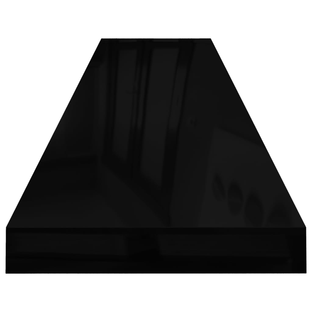 Floating Wall Shelf High Gloss Black 120x23.5x3.8 cm MDF- Wall Shelves & Ledges - HomeShopIreland - Home Shop Ireland - Wall Shelves & Ledges - Floating Wall Shelf High Gloss Black 120x23.5x3.8 cm MDF