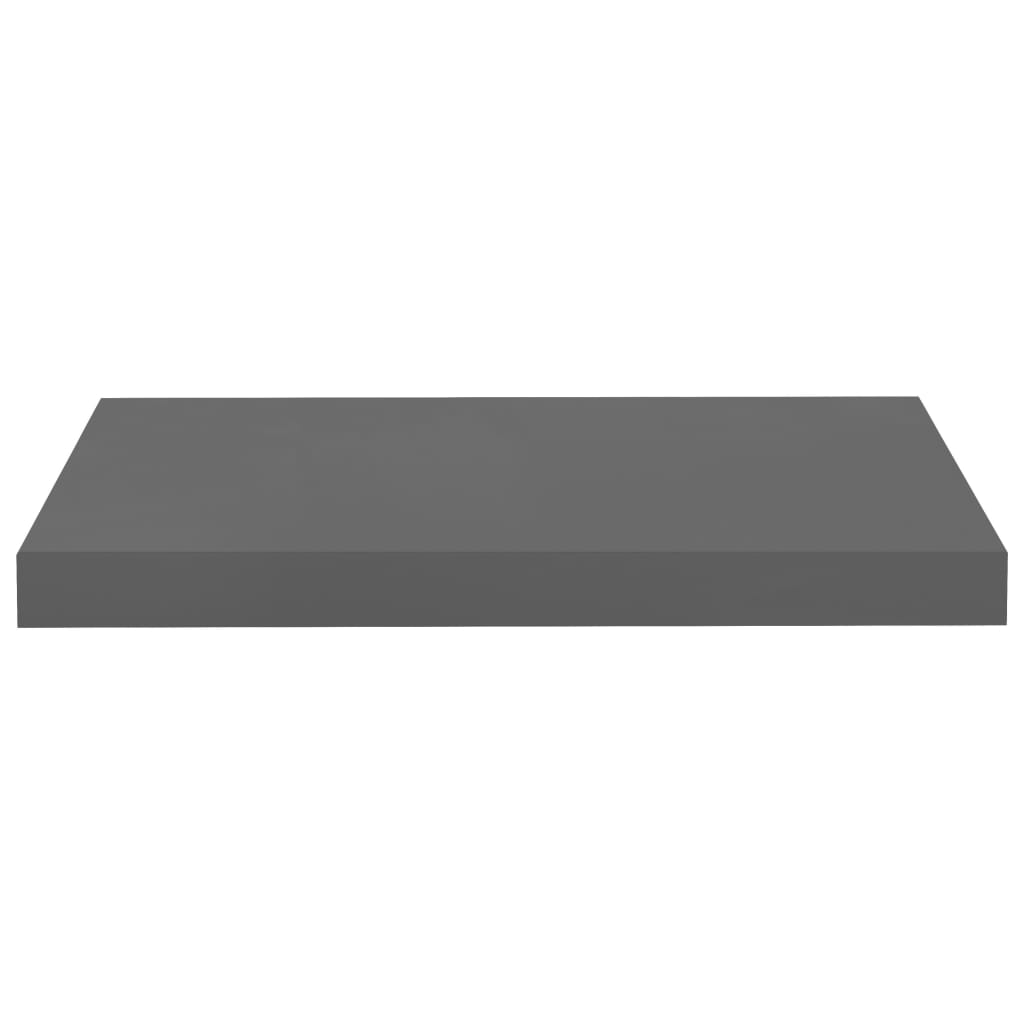 Floating Wall Shelf High Gloss Grey 50x23x3.8 cm MDF- Wall Shelves & Ledges - HomeShopIreland - Home Shop Ireland - Wall Shelves & Ledges - Floating Wall Shelf High Gloss Grey 50x23x3.8 cm MDF