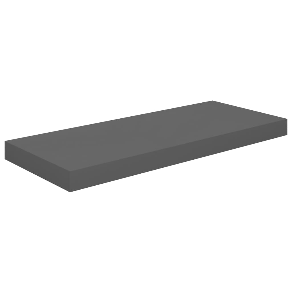 Floating Wall Shelves 4 pcs High Gloss Grey 60x23.5x3.8 cm MDF- Wall Shelves & Ledges - HomeShopIreland - Home Shop Ireland - Wall Shelves & Ledges - Floating Wall Shelves 4 pcs High Gloss Grey 60x23.5x3.8 cm MDF