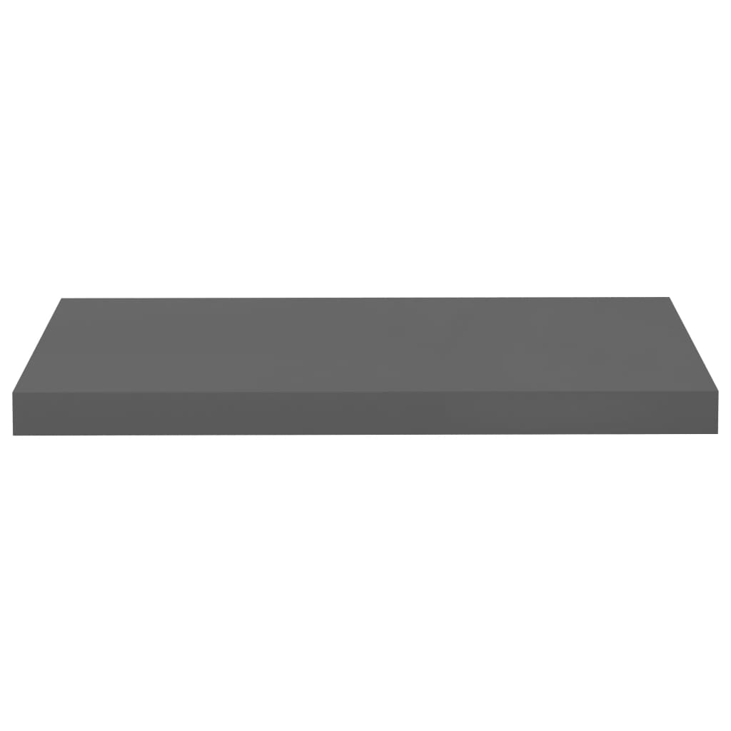Floating Wall Shelves 4 pcs High Gloss Grey 60x23.5x3.8 cm MDF- Wall Shelves & Ledges - HomeShopIreland - Home Shop Ireland - Wall Shelves & Ledges - Floating Wall Shelves 4 pcs High Gloss Grey 60x23.5x3.8 cm MDF