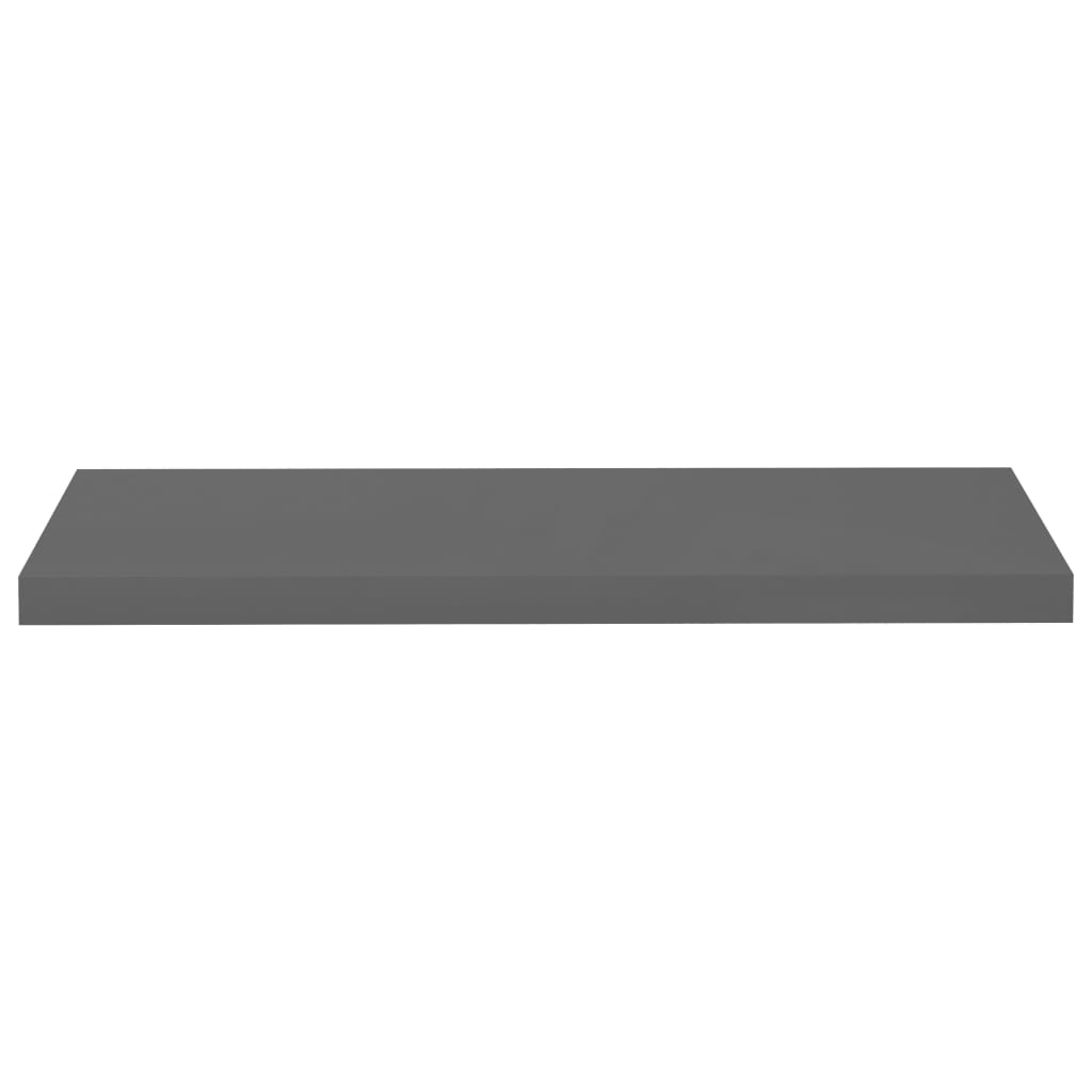 Floating Wall Shelf High Gloss Grey 80x23.5x3.8 cm MDF- Wall Shelves & Ledges - HomeShopIreland - Home Shop Ireland - Wall Shelves & Ledges - Floating Wall Shelf High Gloss Grey 80x23.5x3.8 cm MDF