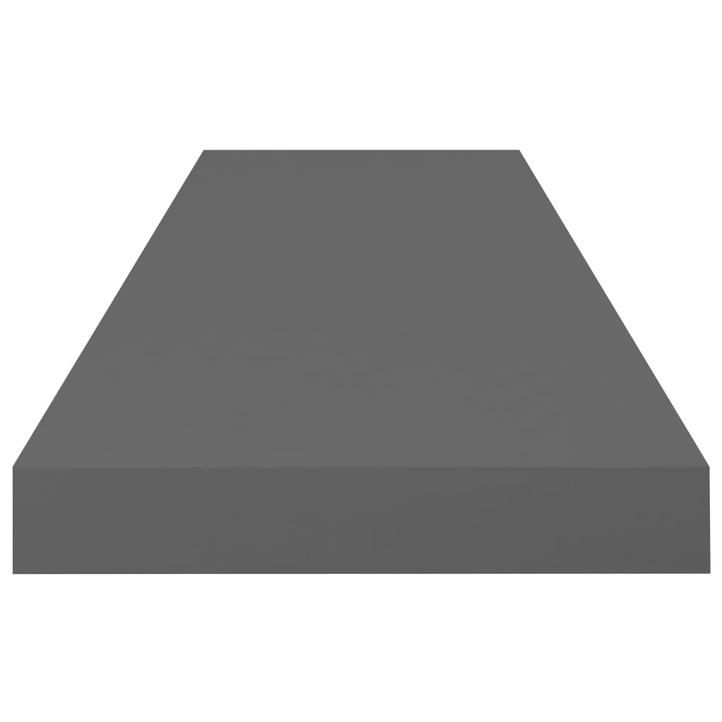 Floating Wall Shelf High Gloss Grey 80x23.5x3.8 cm MDF- Wall Shelves & Ledges - HomeShopIreland - Home Shop Ireland - Wall Shelves & Ledges - Floating Wall Shelf High Gloss Grey 80x23.5x3.8 cm MDF