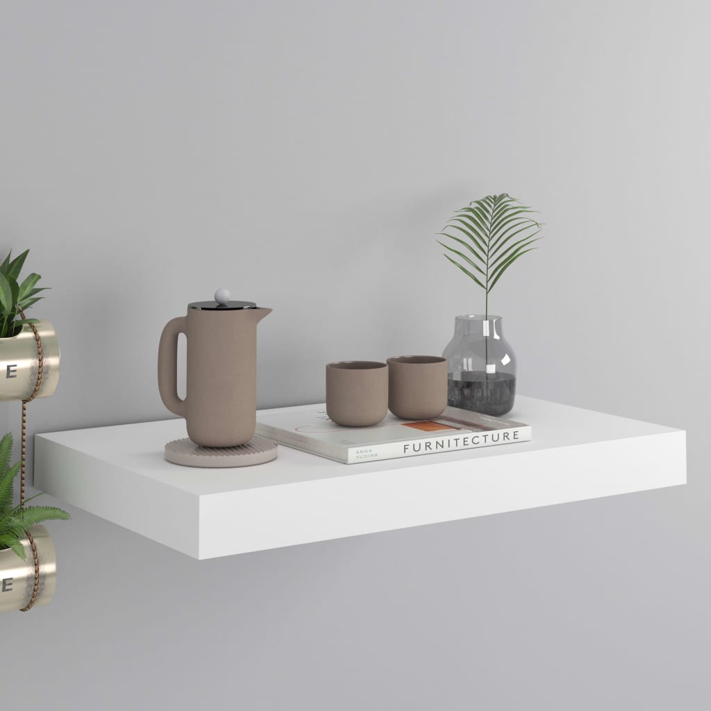 Floating Wall Shelf White 40x23x3.8 cm MDF- Wall Shelves & Ledges - HomeShopIreland - Home Shop Ireland - Wall Shelves & Ledges - Floating Wall Shelf White 40x23x3.8 cm MDF