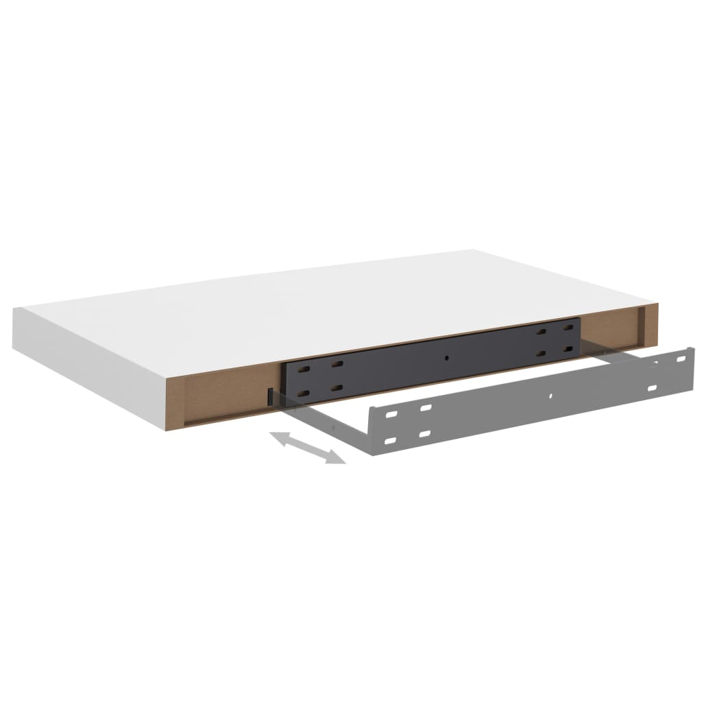 Floating Wall Shelves 4 pcs White 50x23x3.8 cm MDF- Wall Shelves & Ledges - HomeShopIreland - Home Shop Ireland - Wall Shelves & Ledges - Floating Wall Shelves 4 pcs White 50x23x3.8 cm MDF