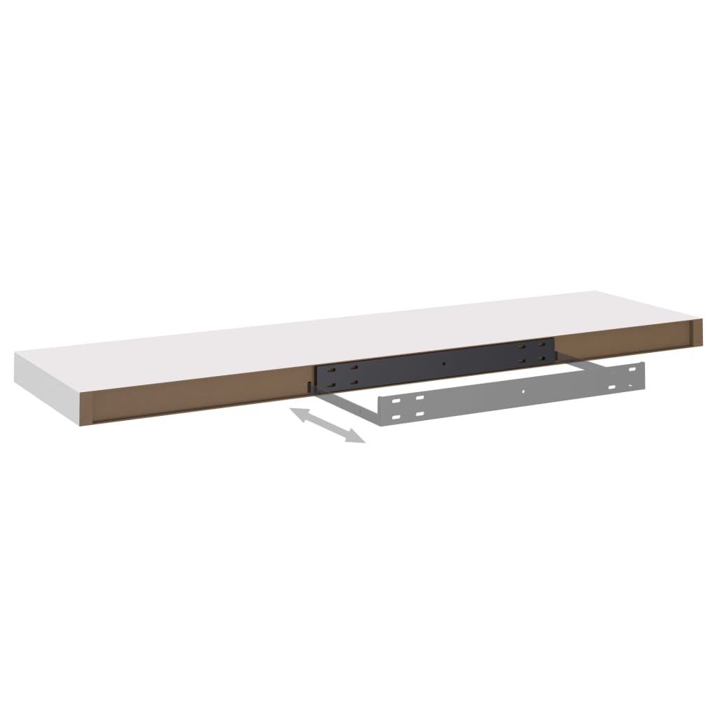 Floating Wall Shelves 4 pcs White 90x23.5x3.8 cm MDF- Wall Shelves & Ledges - HomeShopIreland - Home Shop Ireland - Wall Shelves & Ledges - Floating Wall Shelves 4 pcs White 90x23.5x3.8 cm MDF