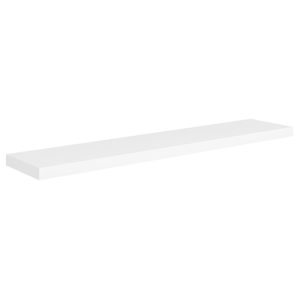 Floating Wall Shelves 2 pcs White 120x23.5x3.8 cm MDF- Wall Shelves & Ledges - HomeShopIreland - Home Shop Ireland - Wall Shelves & Ledges - Floating Wall Shelves 2 pcs White 120x23.5x3.8 cm MDF