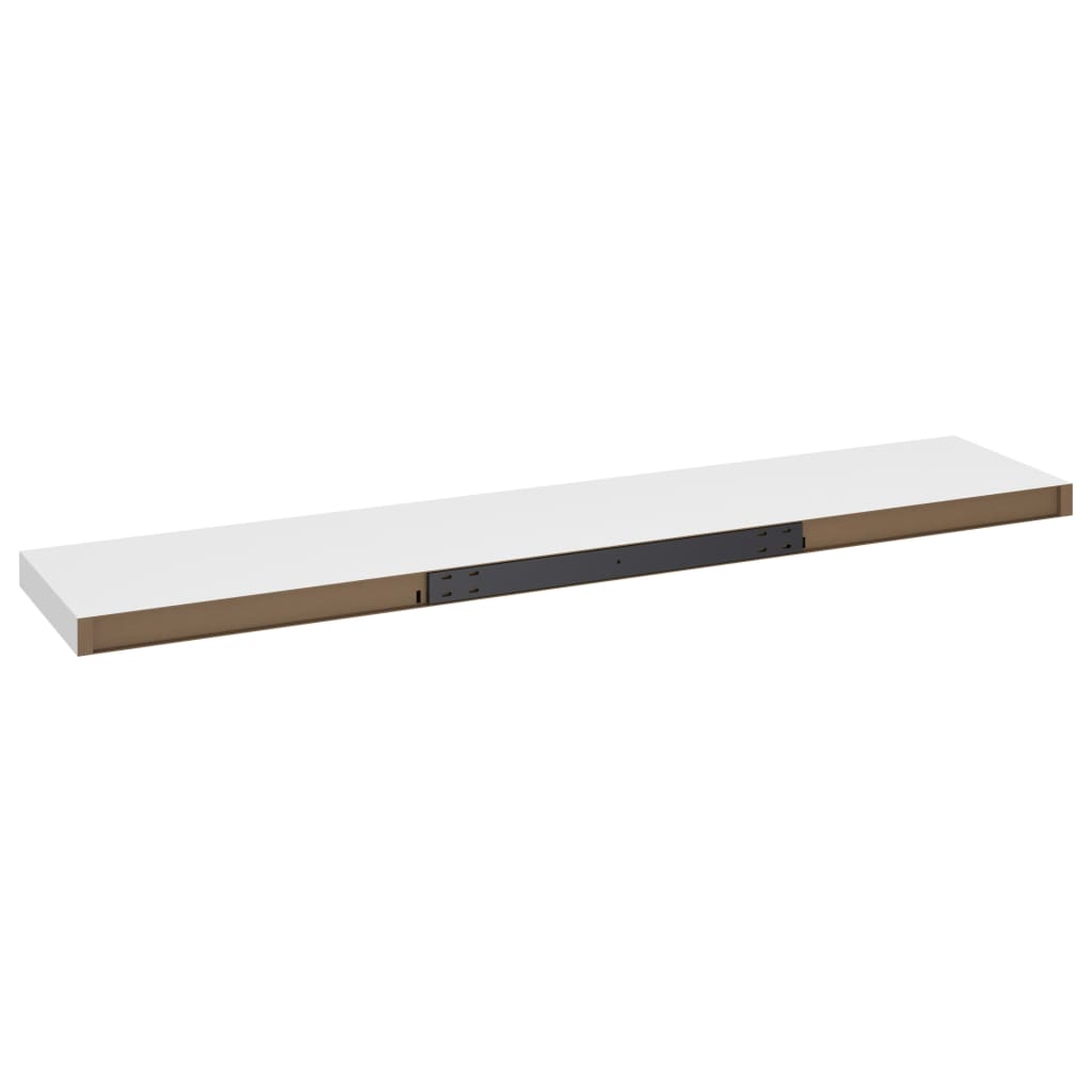 Floating Wall Shelves 2 pcs White 120x23.5x3.8 cm MDF- Wall Shelves & Ledges - HomeShopIreland - Home Shop Ireland - Wall Shelves & Ledges - Floating Wall Shelves 2 pcs White 120x23.5x3.8 cm MDF