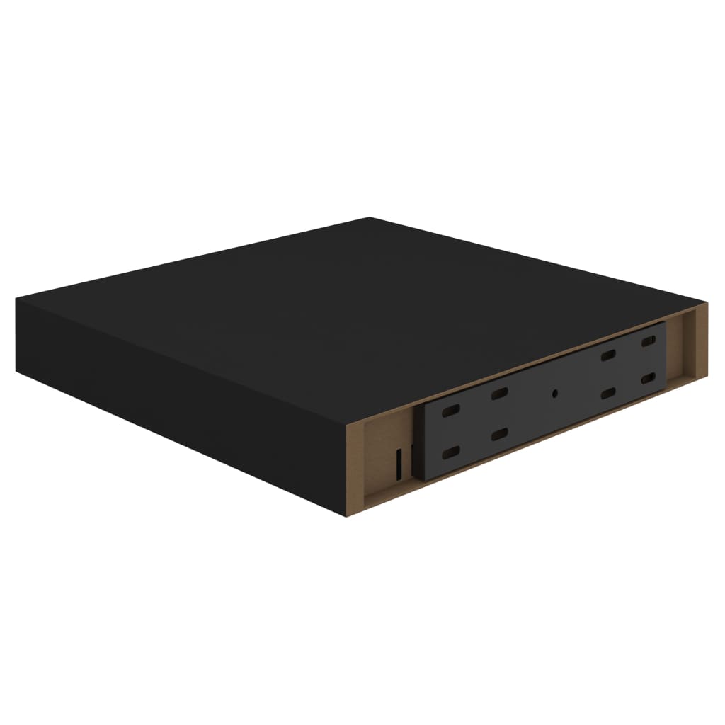 Floating Wall Shelves 4 pcs Black 23x23.5x3.8 cm MDF- Wall Shelves & Ledges - HomeShopIreland - Home Shop Ireland - Wall Shelves & Ledges - Floating Wall Shelves 4 pcs Black 23x23.5x3.8 cm MDF