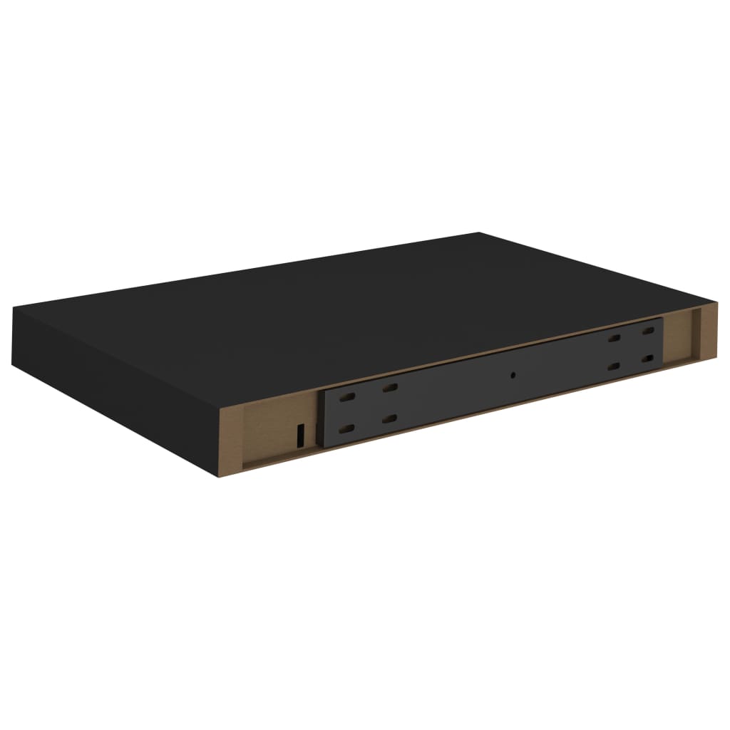 Floating Wall Shelves 2 pcs Black 40x23x3.8 cm MDF- Wall Shelves & Ledges - HomeShopIreland - Home Shop Ireland - Wall Shelves & Ledges - Floating Wall Shelves 2 pcs Black 40x23x3.8 cm MDF