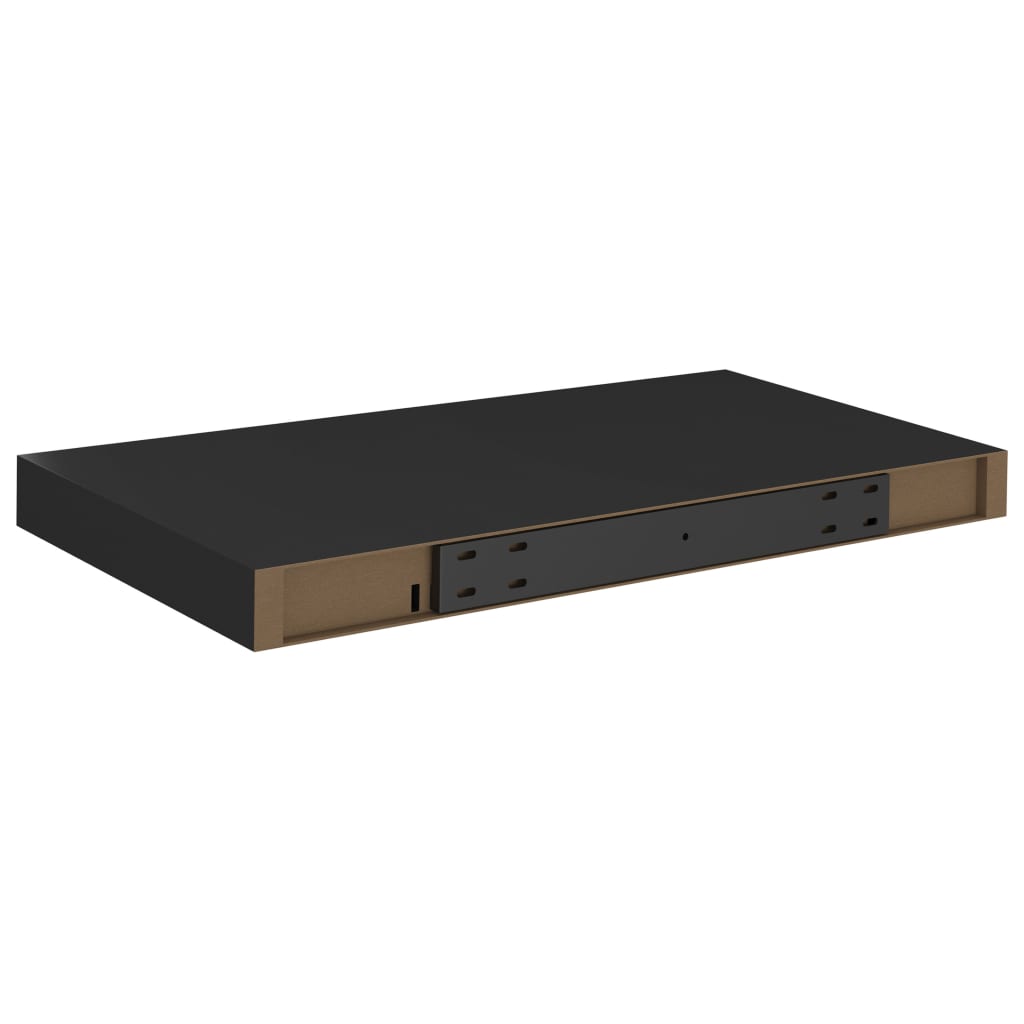 Floating Wall Shelves 2 pcs Black 50x23x3.8 cm MDF- Wall Shelves & Ledges - HomeShopIreland - Home Shop Ireland - Wall Shelves & Ledges - Floating Wall Shelves 2 pcs Black 50x23x3.8 cm MDF