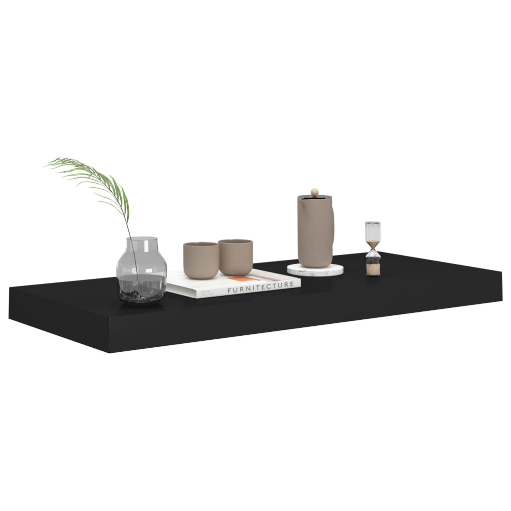 Floating Wall Shelves 4 pcs Black 60x23.5x3.8 cm MDF- Wall Shelves & Ledges - HomeShopIreland - Home Shop Ireland - Wall Shelves & Ledges - Floating Wall Shelves 4 pcs Black 60x23.5x3.8 cm MDF